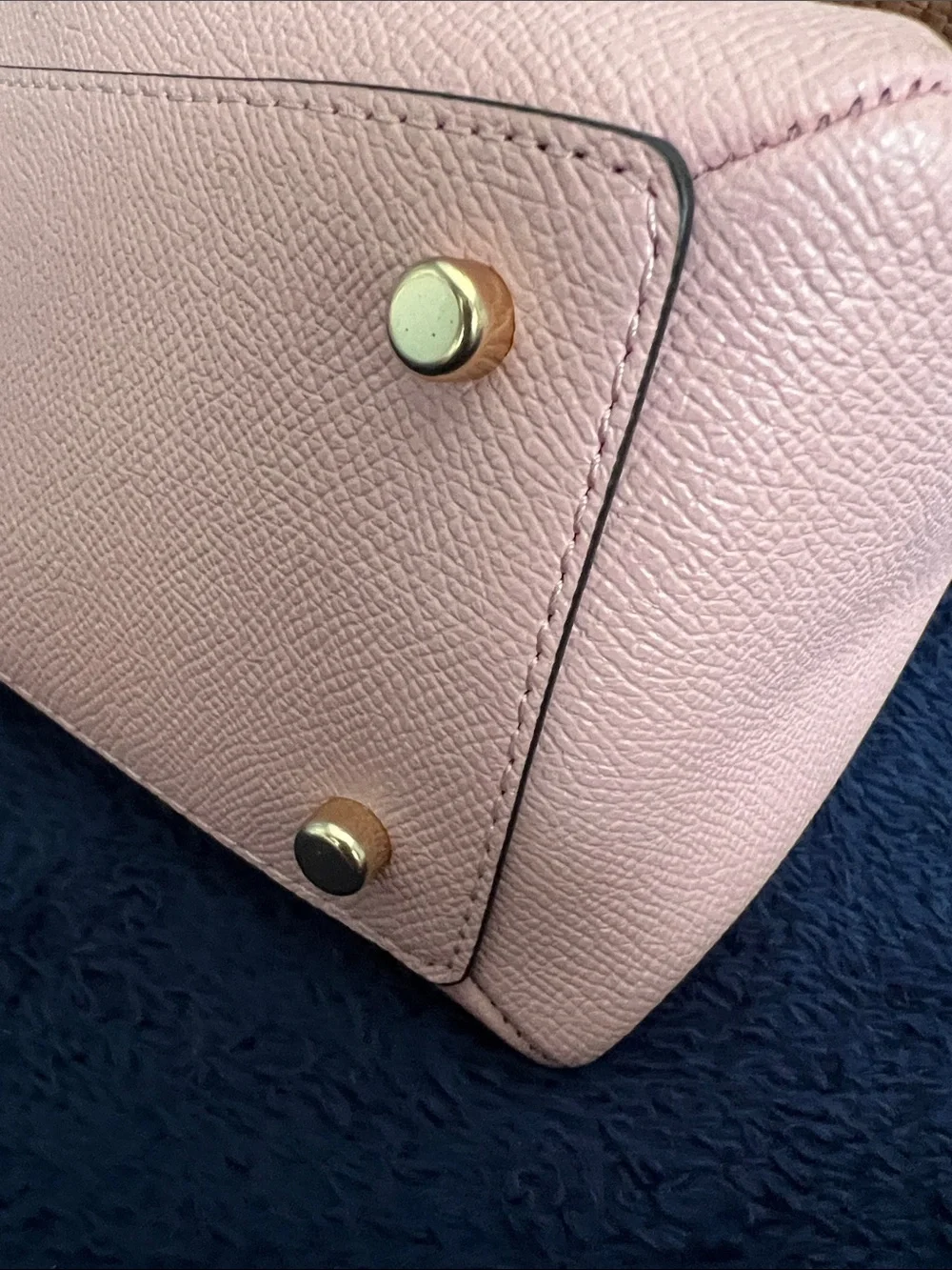 Coach Pink Mini Satchel with Dark Brown Handles *New*